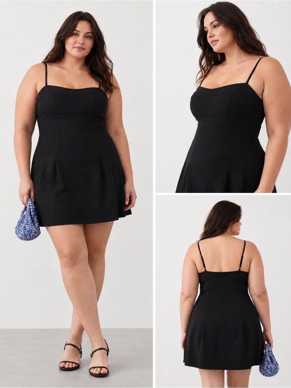 Banana Republic Structured Empire Waist Black Mini Dress